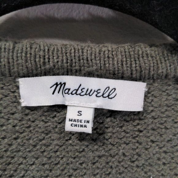 Madewell Womens Palisades Open Knit Cardigan Size S Green Lightweight Drawstring - Picture 3 of 12